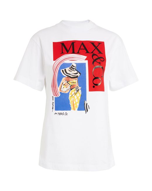 MAX&Co. White X Elena Ciuprina Let's Draw T-shirt