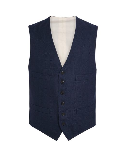 Polo Ralph Lauren Blue Wool Waistcoat for men