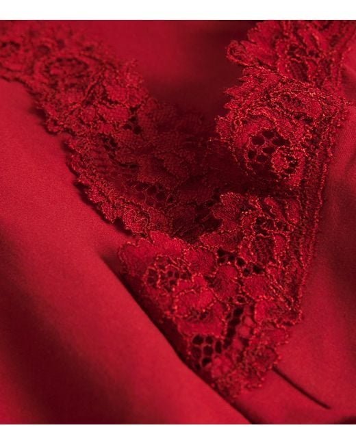 Skims Red Fits Everybody Lace-Trim Cami And Shorts Set