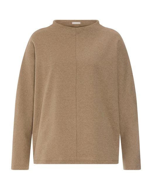 Hanro Brown High-Neck Sweatshirt