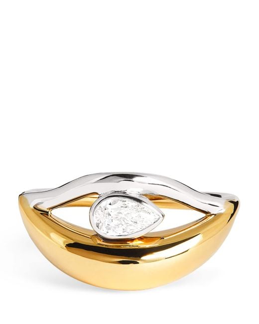 L'Atelier Nawbar Metallic Mixed And Diamond Salvatore Lot N*93 Ring