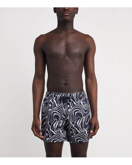 Vilebrequin Blue Printed Moorise Swim Shorts for men
