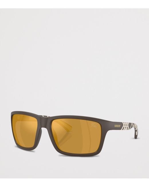 Burberry Natural Injected Be4483 Rectangle Sunglasses for men