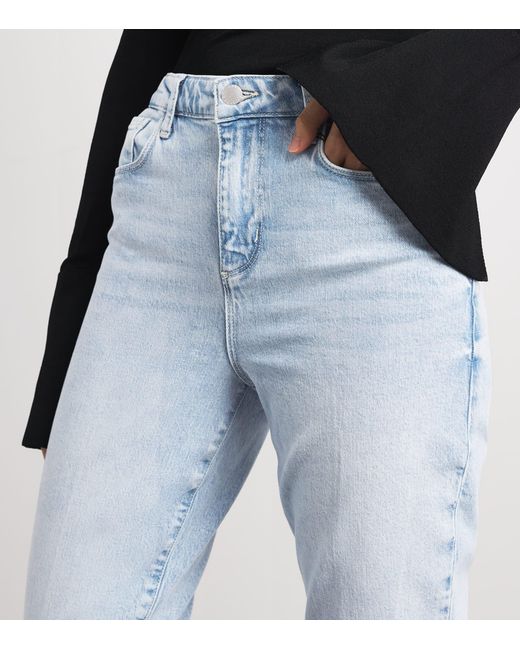 L'Agence Blue Tati Cropped Micro Bootcut Jeans