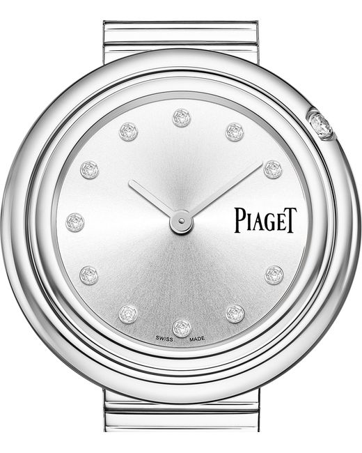 Piaget Metallic Stainless Steel And Diamond Possession Watch 34mm