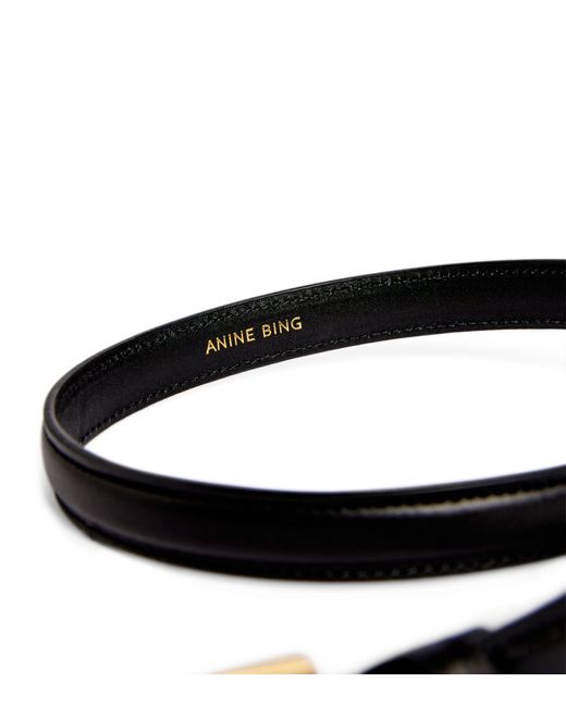 Anine Bing Black Leather Nicola Belt