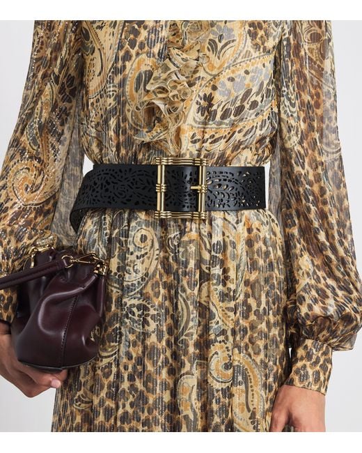 Etro Natural Silk-Blend Leopard Midi Dress