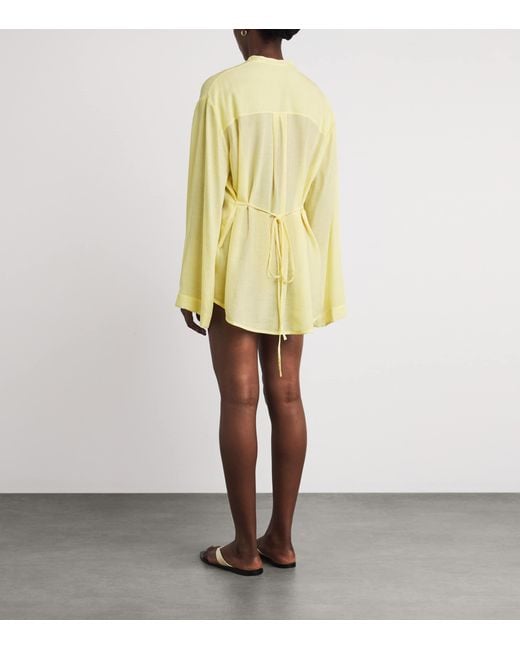 Away That Day Yellow Long-Sleeve Tunic