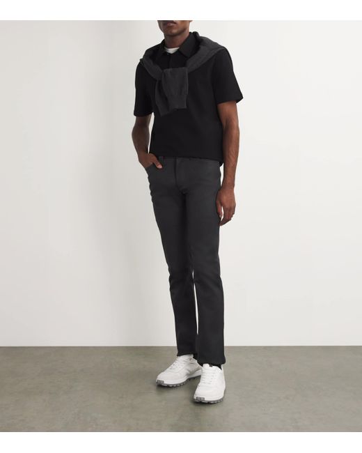 Brioni Black Cotton Polo Shirt for men