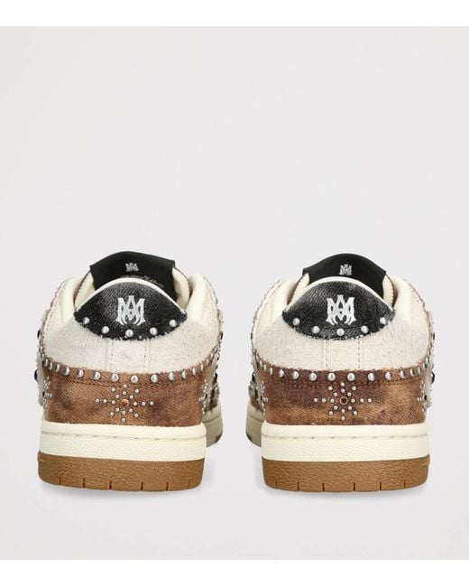 Amiri Natural Embellished Skel Top Low Sneakers for men