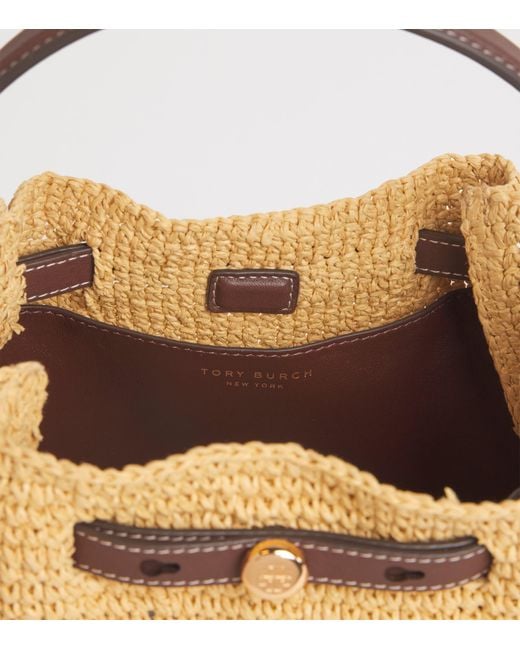 Tory Burch Natural Small Raffia Romy Bucket Bag