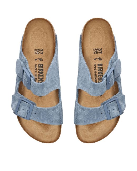 Birkenstock Blue Suede Arizona Sandals