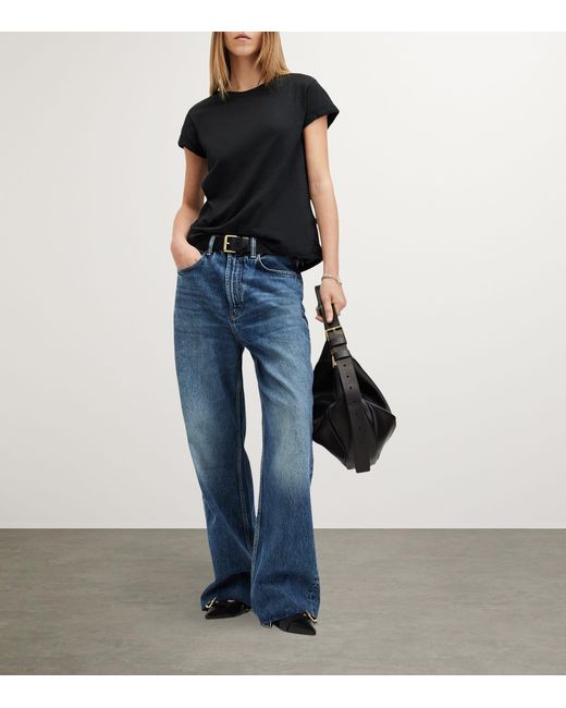 AllSaints Black Organic Cotton Anna T-Shirt