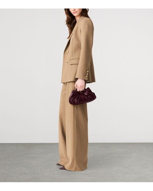 Maje Natural Wool-Blend Striped Blazer