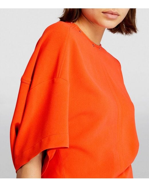Stella McCartney Orange Exclusive Embellished Neckline Maxi Dress