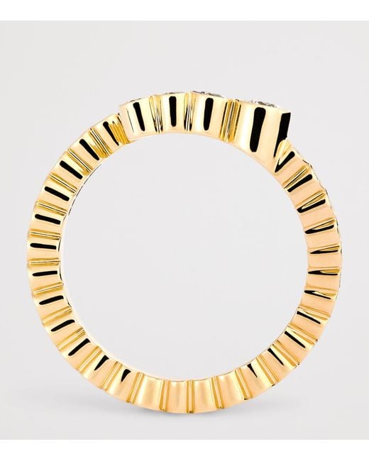 Sophie Bille Brahe Metallic And Diamond Ensemble 'L' Ring