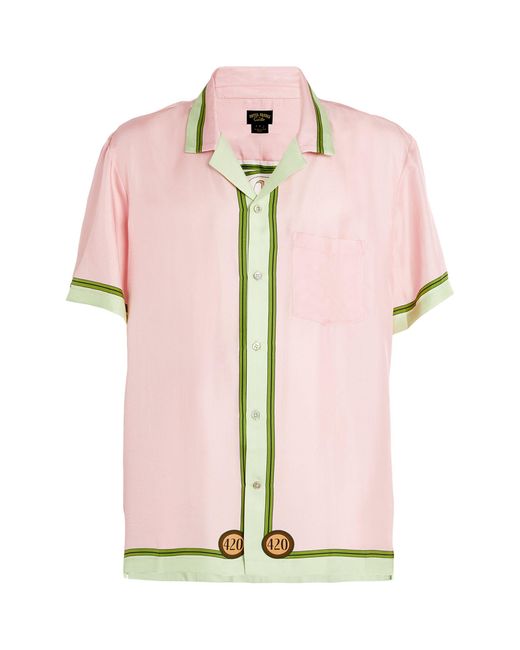 Camilla Pink Silk Short-sleeve Shirt for men