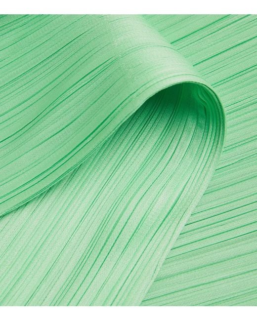Pleats Please Issey Miyake Green New Colorful Basics 4 Midi Skirt