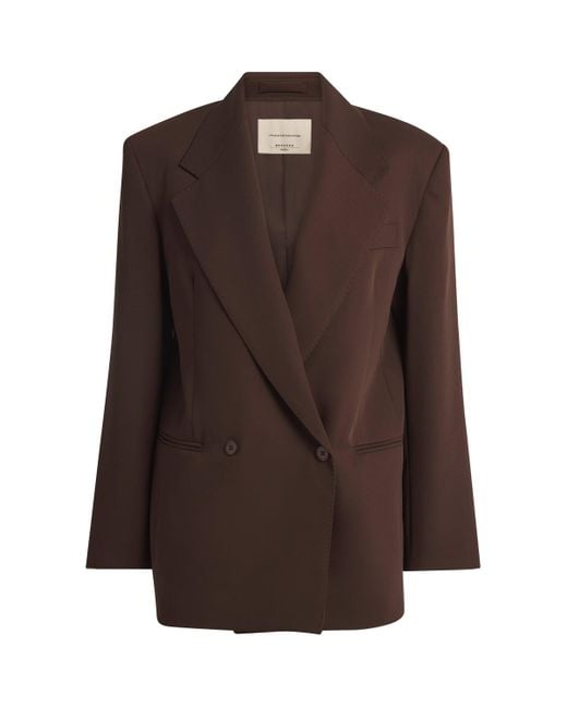 Weekend by Maxmara Brown X Giuliva Heritage Virgin Wool Twill Blazer