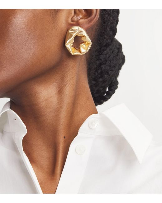 Completedworks Metallic Plated Scrunch Earrings
