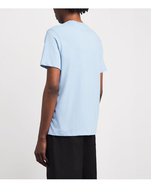 Sandro Blue Cotton Crochet T-Shirt for men