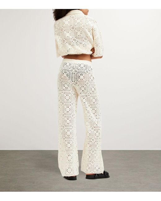 AllSaints White Crochet Milly Trousers