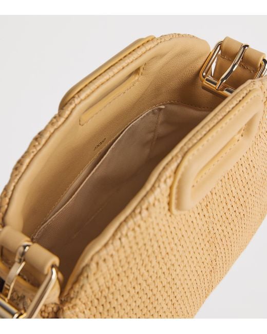 Maje Natural Raffia-Effect Miss M Shoulder Bag