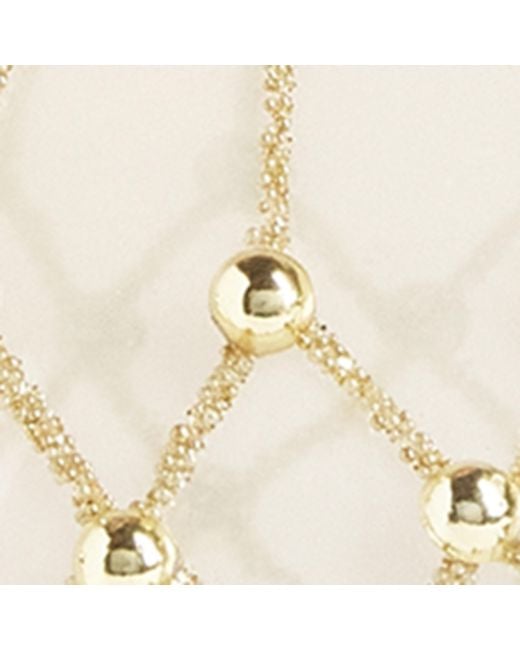 Harrods Metallic Glass Glitter Criss-Cross Bauble