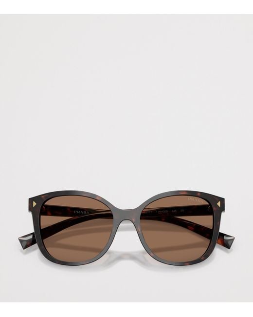 Prada Brown Tortoiseshell Square Sunglasses
