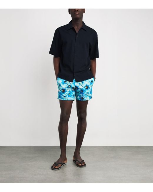 Vilebrequin Blue Poppies And Geckos Moorea Swim Shorts for men