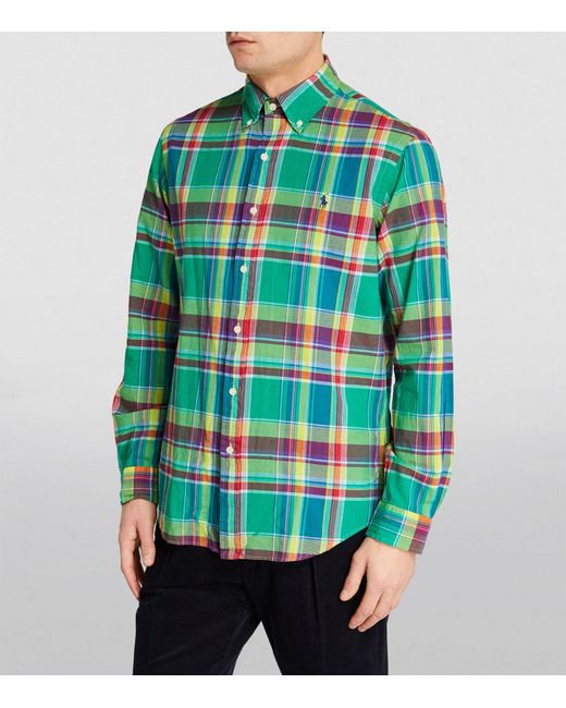 Polo Ralph Lauren Green Check Oxford Shirt for men