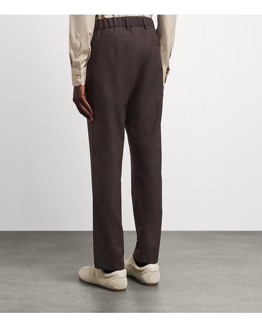 Herno Gray Elasticated Tailored Trousers for men