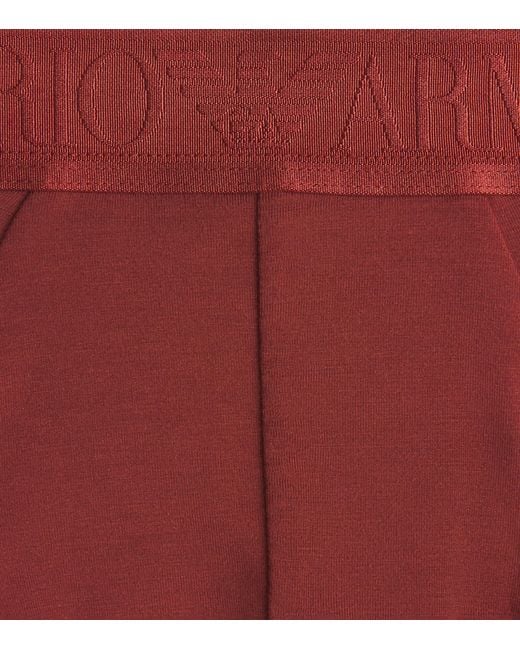 Emporio Armani Red Modal Logo Briefs for men