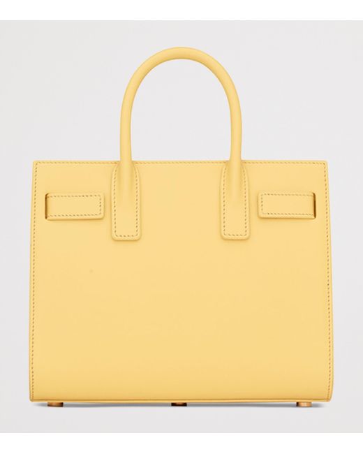 Saint Laurent Yellow Nano Sac De Jour Tote Bag