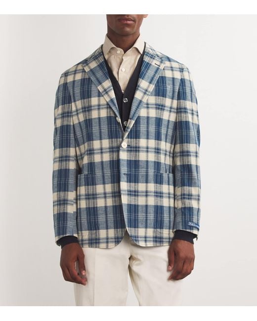 Ralph lauren check blazer best sale