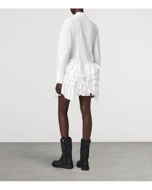 AllSaints White Organic Cotton Kristi Shirt Dress