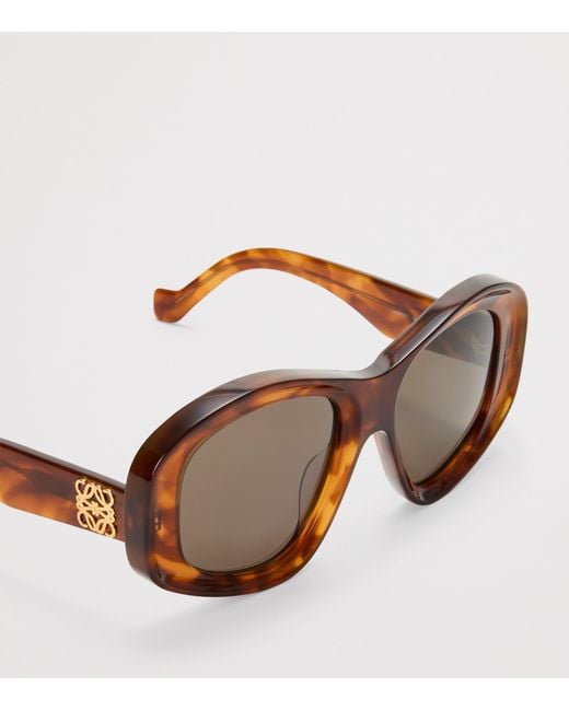 Loewe Brown Bevelled Pentagon Sunglasses