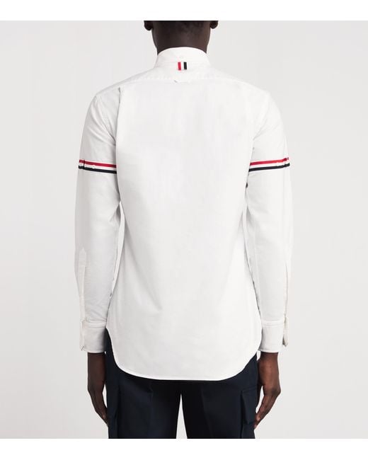 Thom Browne White 4-Bar Stripe Shirt for men