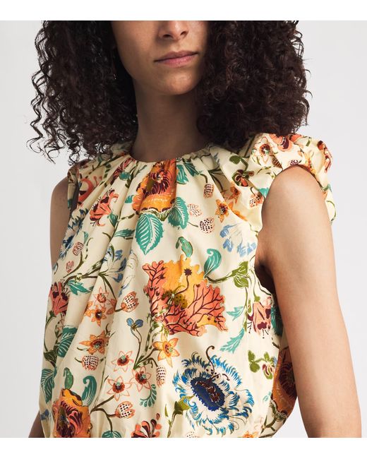 Ulla Johnson Multicolor Cotton Floral Gracie Crop Top