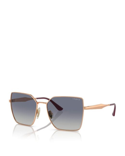 Vogue Gray Metal Square Sunglasses