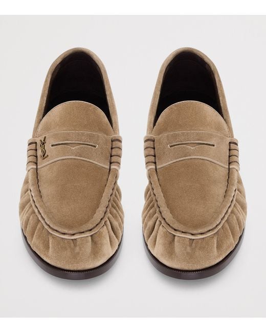 Saint Laurent Brown Leather Le Loafers