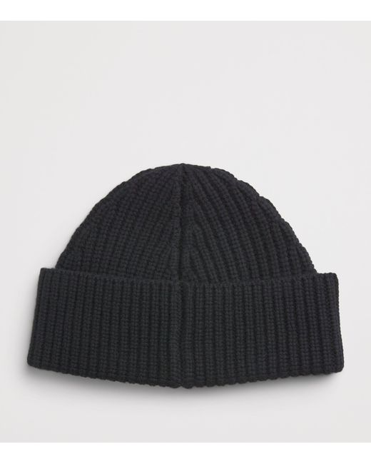 Maje Black Wool-Cashmere Clover Beanie