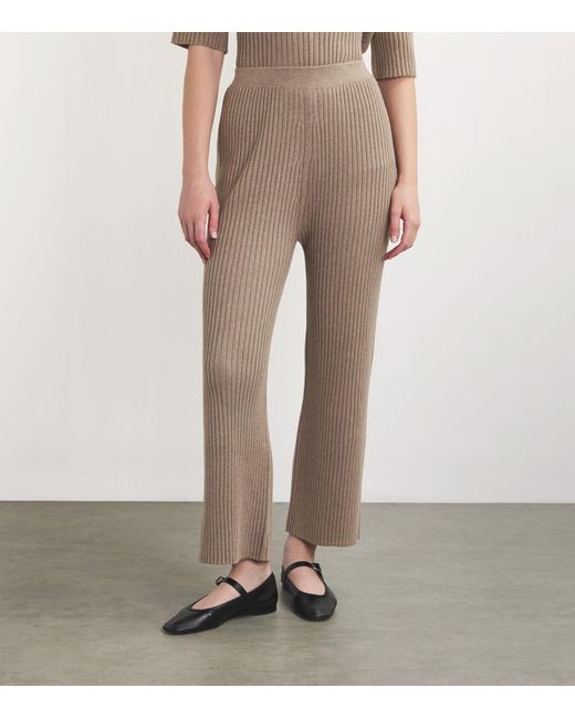 Lauren Manoogian Natural Cotton-blend Column Trousers