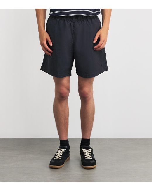 Norse Projects Blue Cotton-Lyocell Drawstring Shorts for men