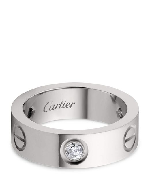 Cartier Metallic And Diamond Love Ring