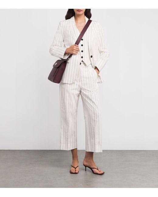 ME+EM White Cotton Stripe The Very Useful Blazer