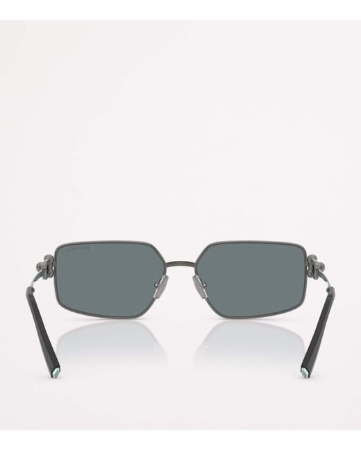 Tiffany & Co Gray Metal Rectangular Tf3111 Sunglasses
