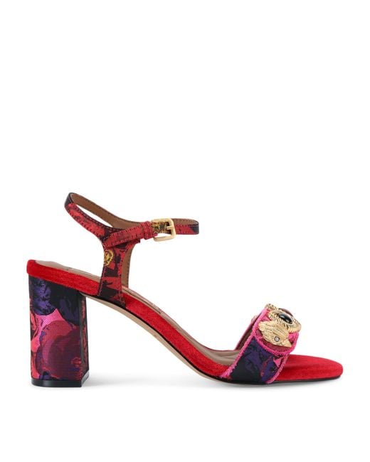 Kurt Geiger Red Embellished Langley Heeled Sandals