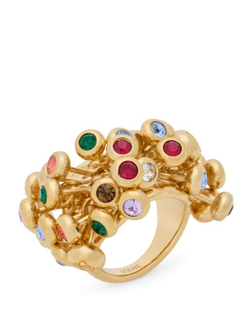 Loewe Metallic Crystal Push Pin Ring