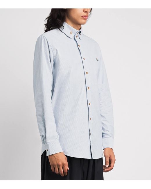 Vivienne Westwood Blue Organic Cotton Two-Button Krall Shirt for men